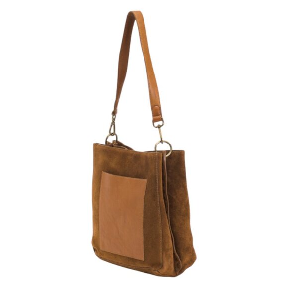 VILENCA Suede Triple Entry Turn Lock Shoulder Bag - Picture 3 of 3